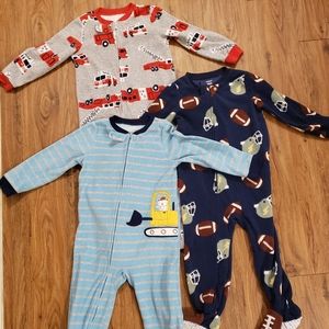 Carters 3T Footie Pajamas Set of 3